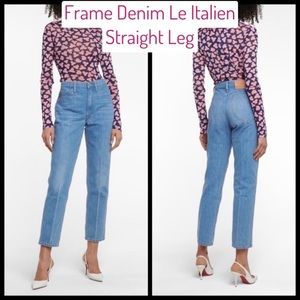 Frame Denim Le Italien Straight Leg Jeans - Light Blue